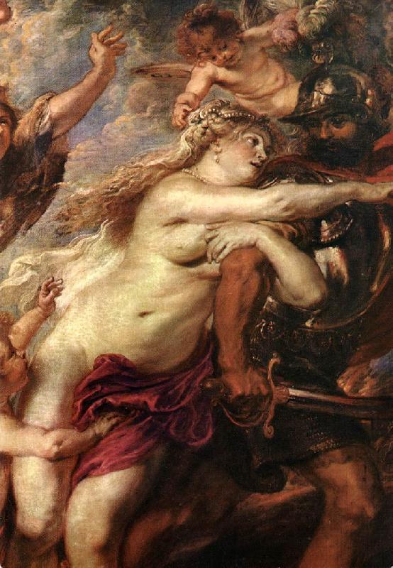 RUBENS, Pieter Pauwel The Consequences of War (detail) oil painting picture